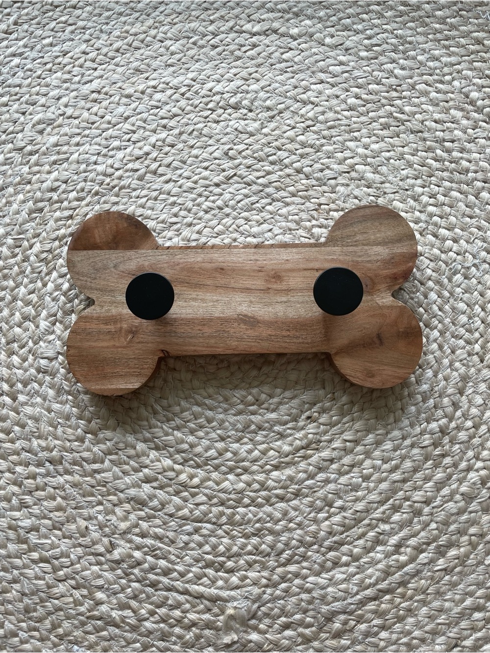 Wooden Dog Bone Shaped Wall Hook